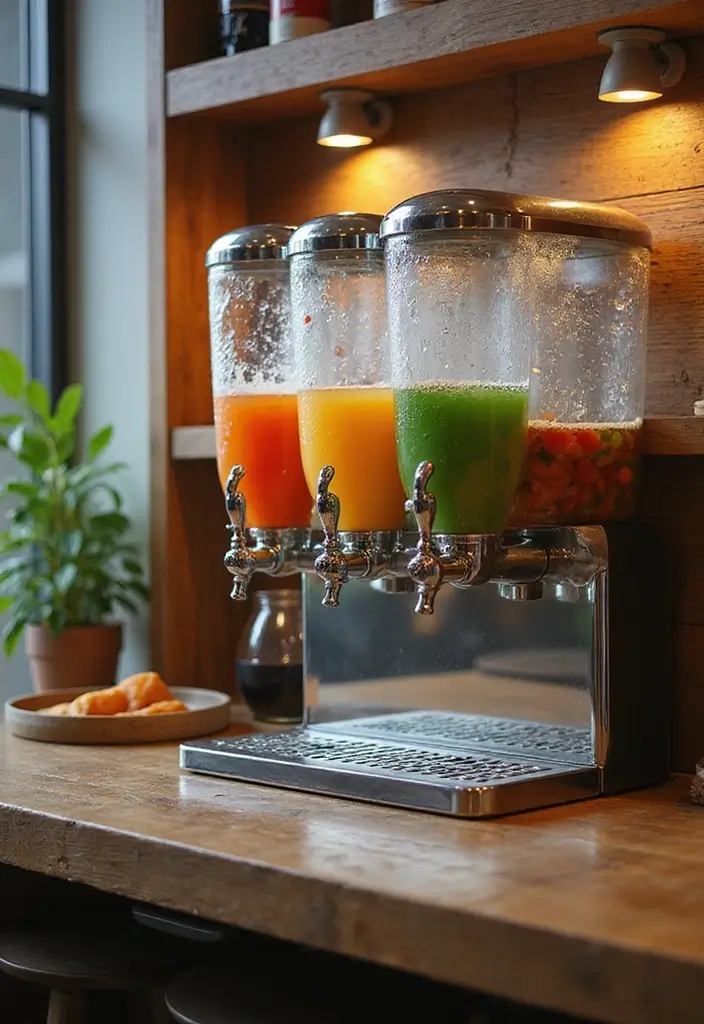 30+ Small Home Bar Decor Ideas That Maximize Space 22 30+ Small Home Bar Decor Ideas That Maximize Space - 8. Wall-mounted Drink Dispensers